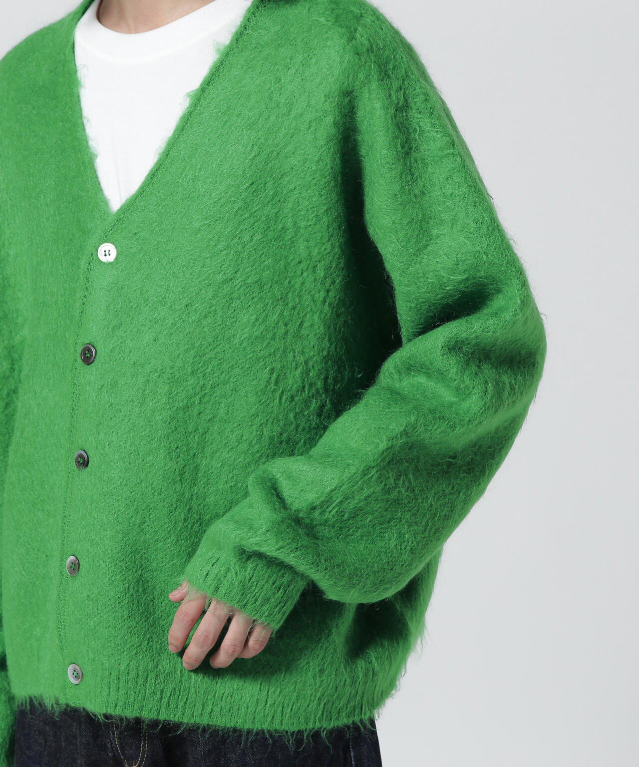SAINT MICHAEL/セント マイケル/CARDIGAN/MOHAIR/GREEN