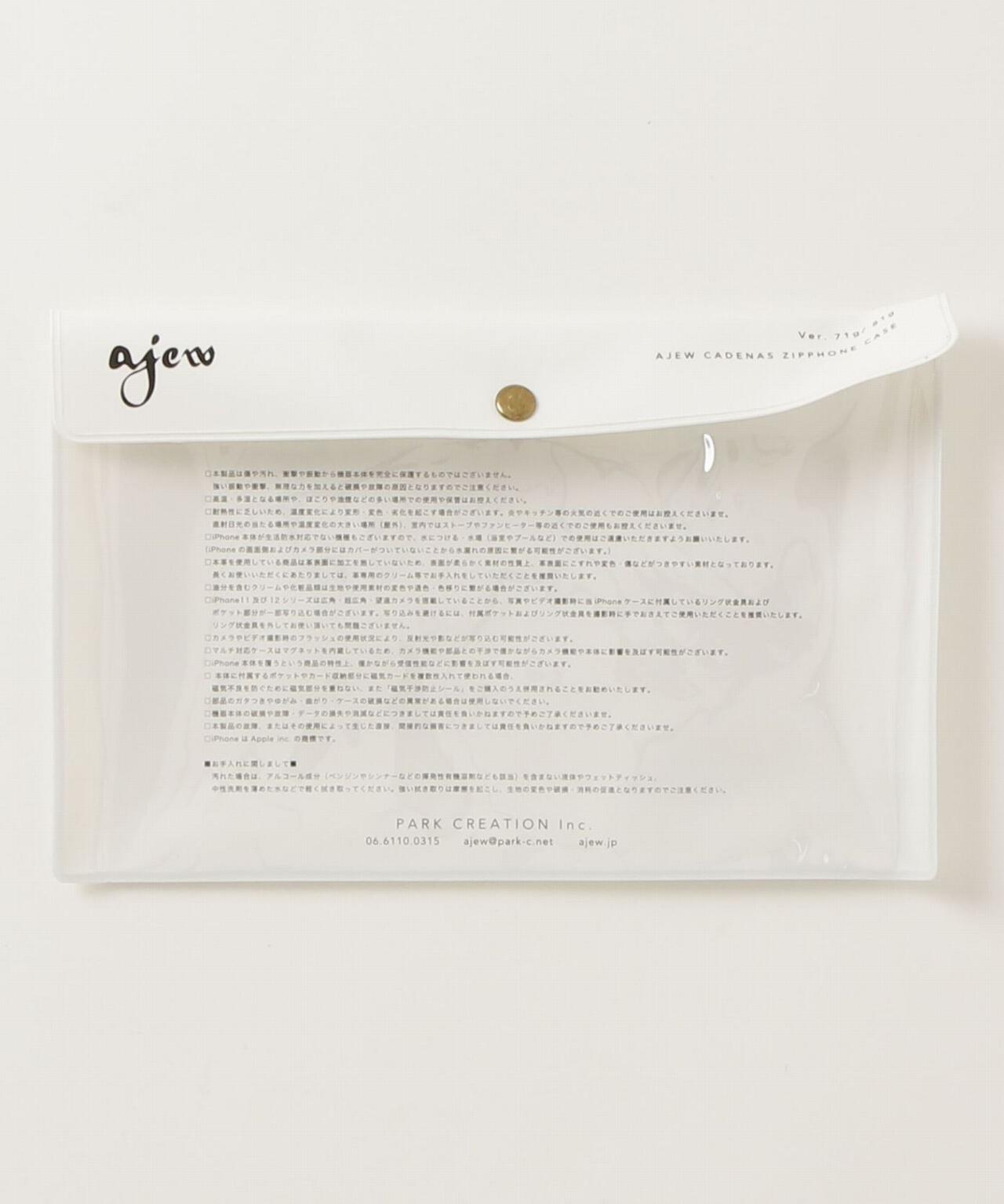 ajew/エジュー/【ひも付き マルチ対応 Sサイズ】 zipphone case shoulder