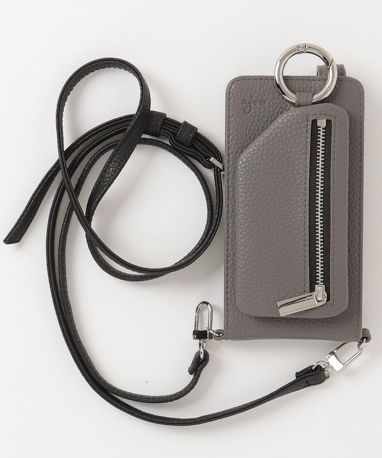 ajew/エジュー/【ひも付き マルチ対応 Sサイズ】 zipphone case shoulder