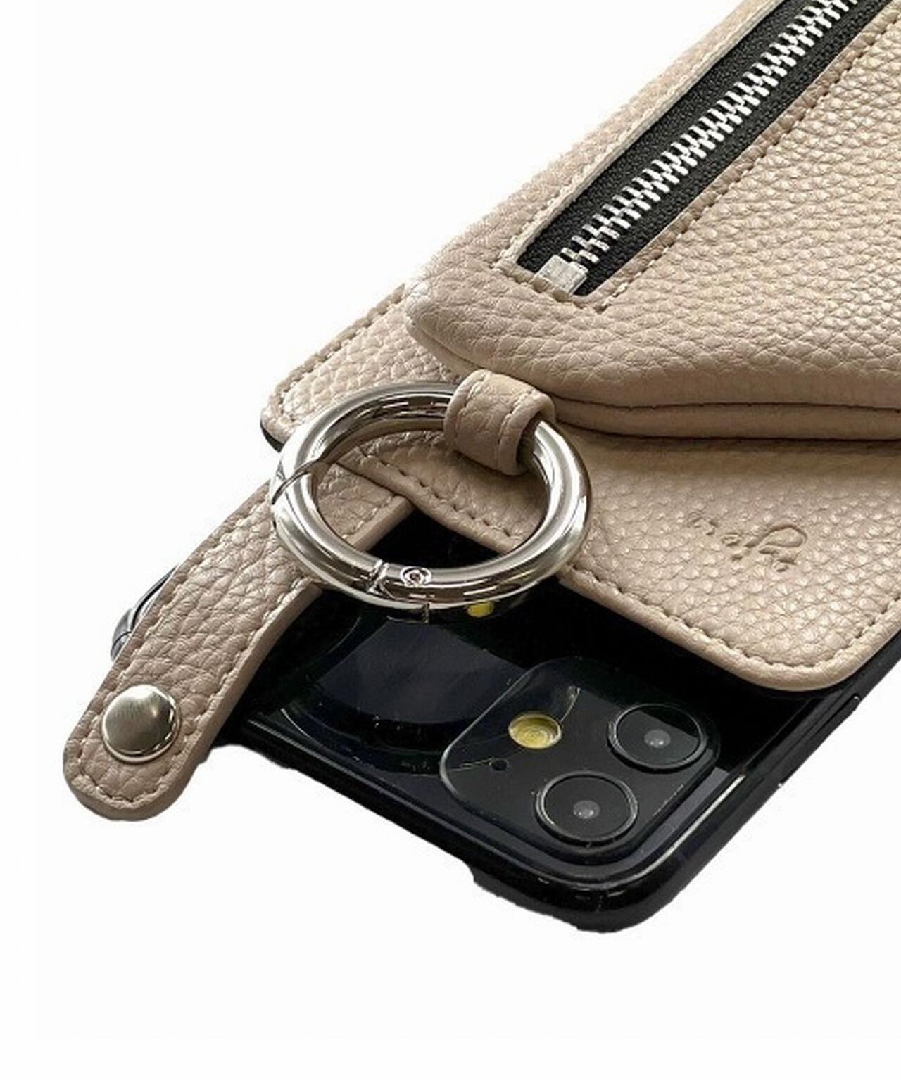 ajew/エジュー/【ひも付き マルチ対応 Sサイズ】 zipphone case shoulder