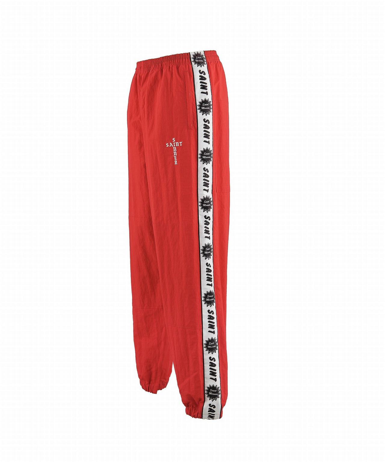 SAINT MICHAEL/セント マイケル/TRACK PANTS/SIDE TAPE/RED