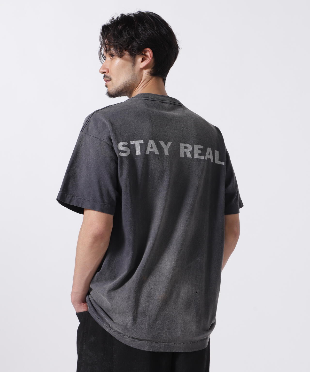 SAINT MICHAEL/セント マイケル×PTP/SS TEE/STAY REAL/BLK