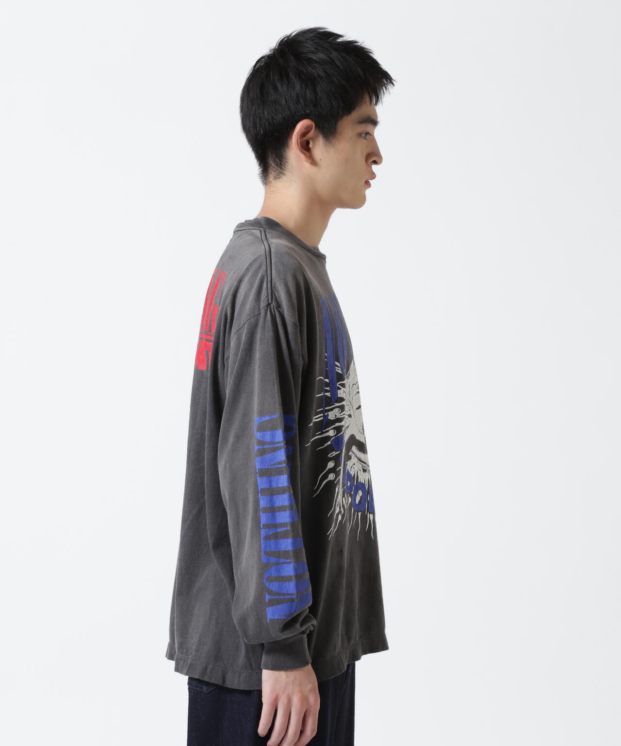 SAINT MICHAEL/セントマイケル/KK_LS TEE/NOTHING IMP/BLACK
