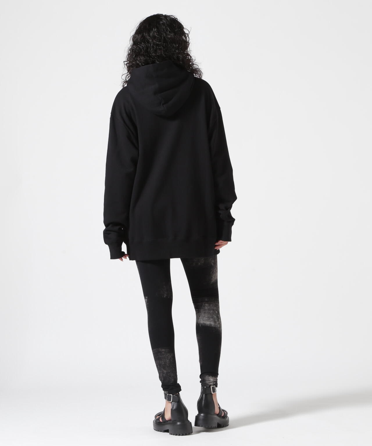Y's/ワイズ/FLOWER＋FOOTPRINT LONG HOODIE