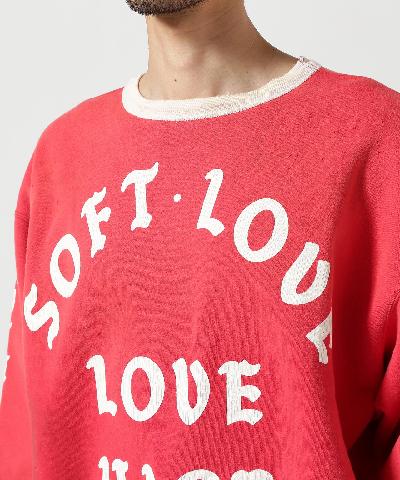 SAINT MICHAEL/セントマイケル/CREW SWEAT/SOFT LOVE/RED