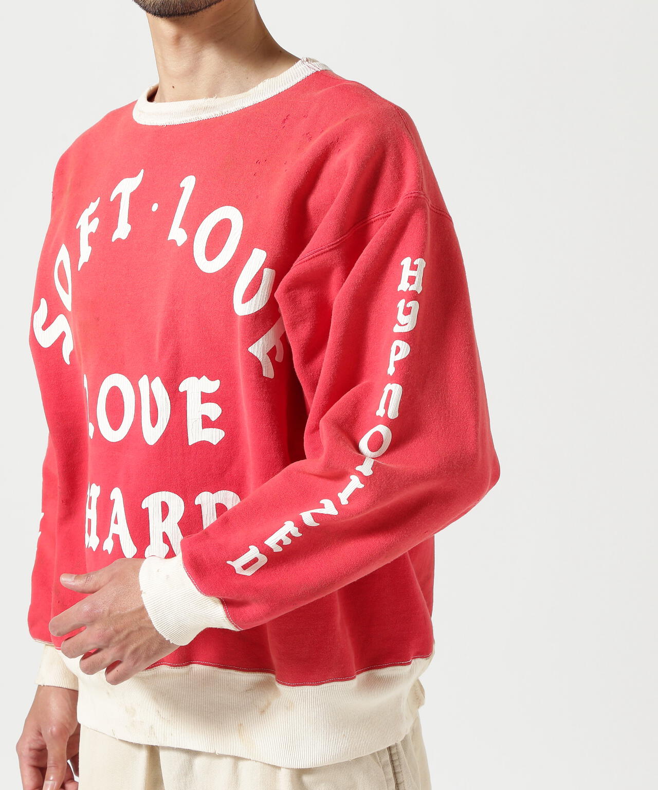 SAINT MICHAEL/セントマイケル/CREW SWEAT/SOFT LOVE/RED