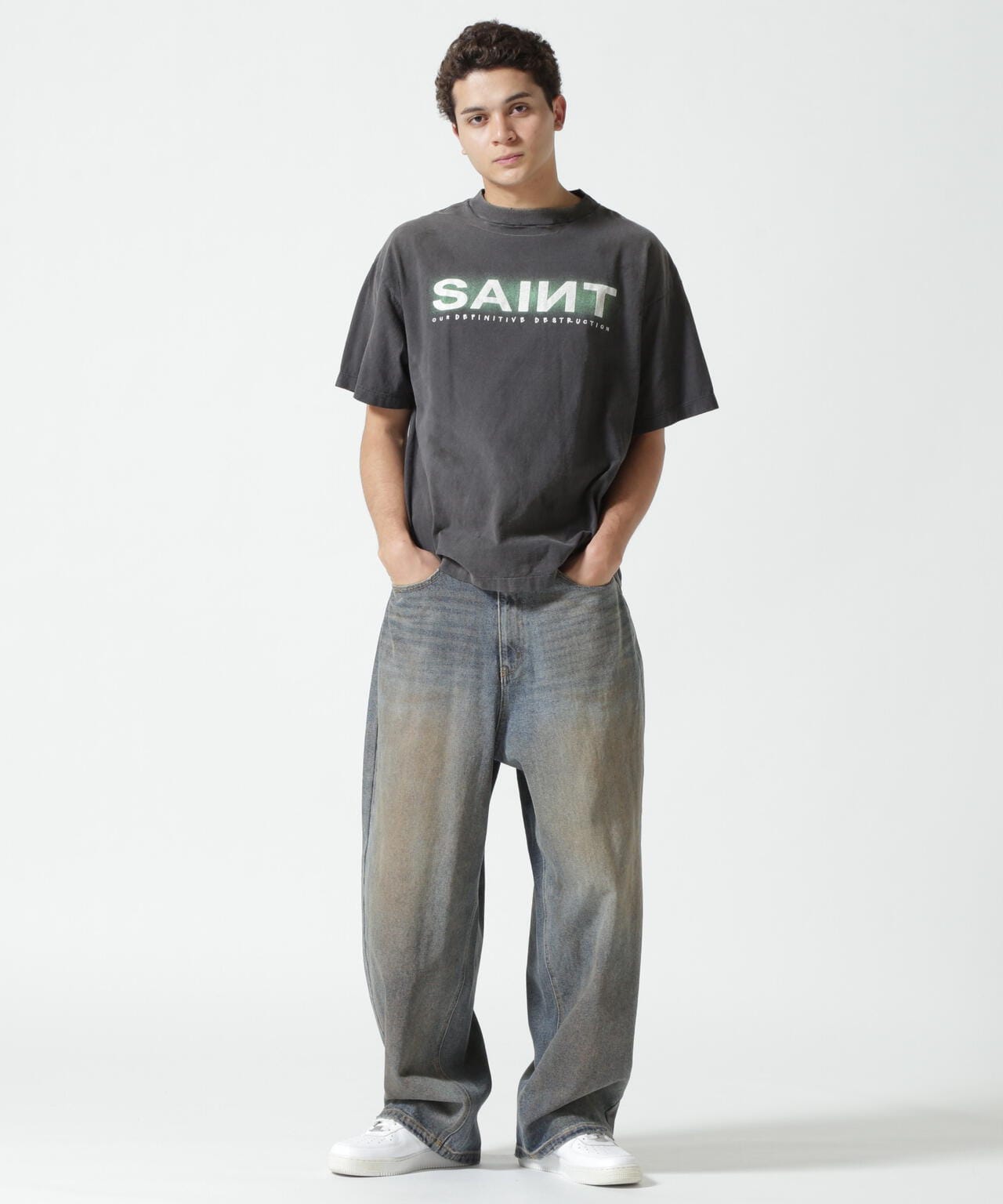 SAINT MICHAEL/セントマイケル/SS TEE/SAINT/BLACK