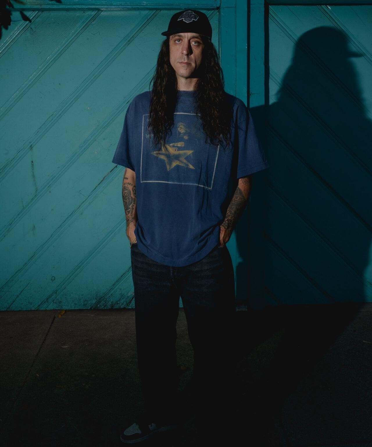 SAINT MICHAEL/セントマイケル/CP_SS TEE/STAR/NAVY