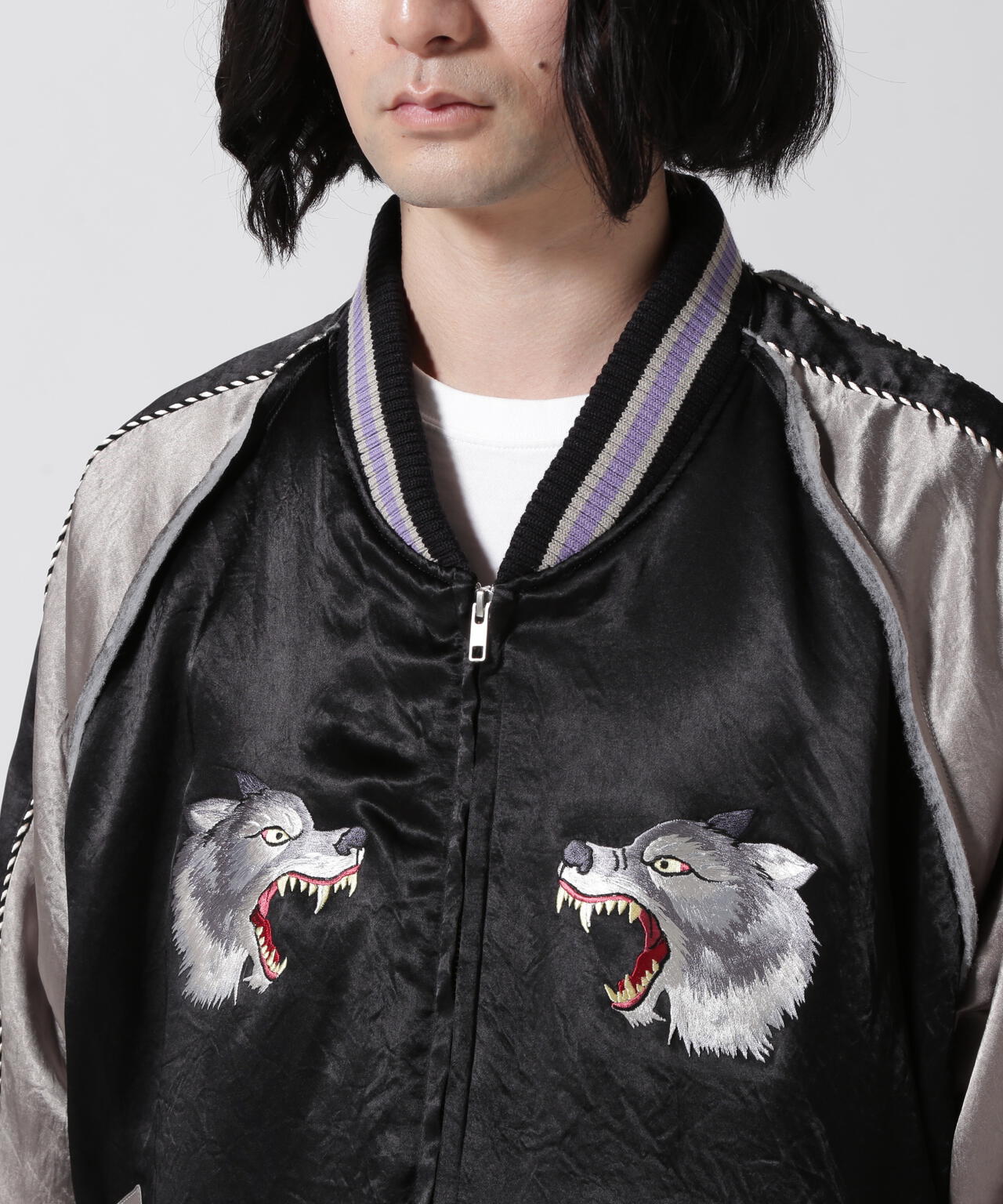 el conductorH/コンダクター/別注WOLF Embroidered Sourvenir JKT