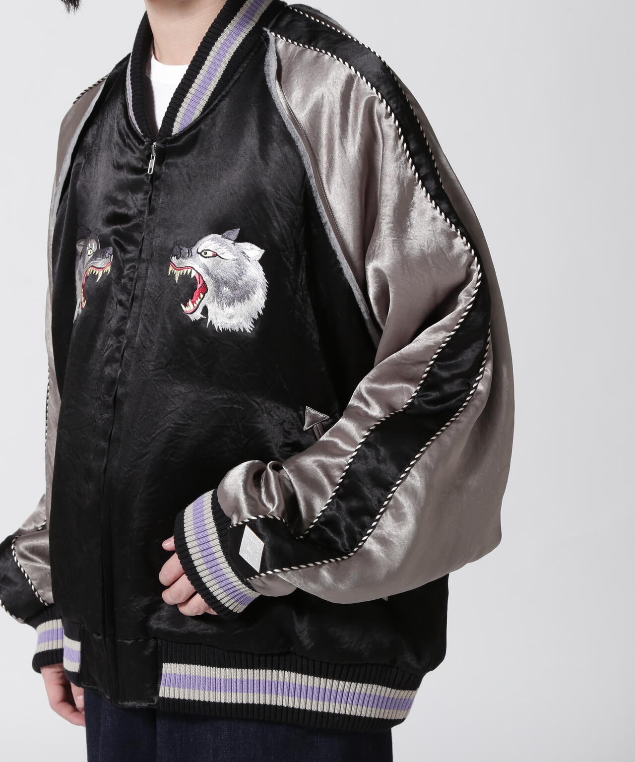 el conductorH/コンダクター/別注WOLF Embroidered Sourvenir JKT