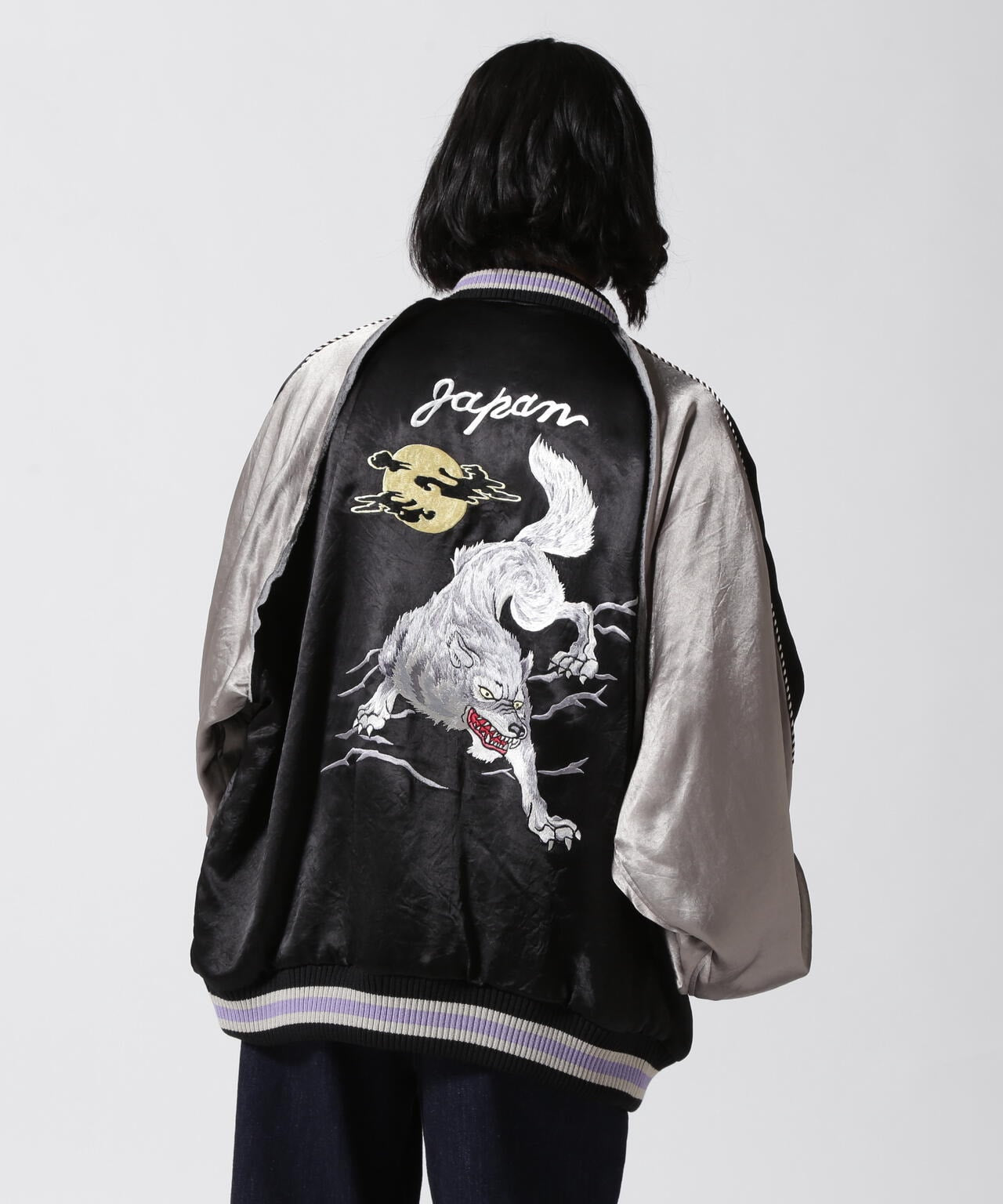 el conductorH/コンダクター/別注WOLF Embroidered Sourvenir JKT