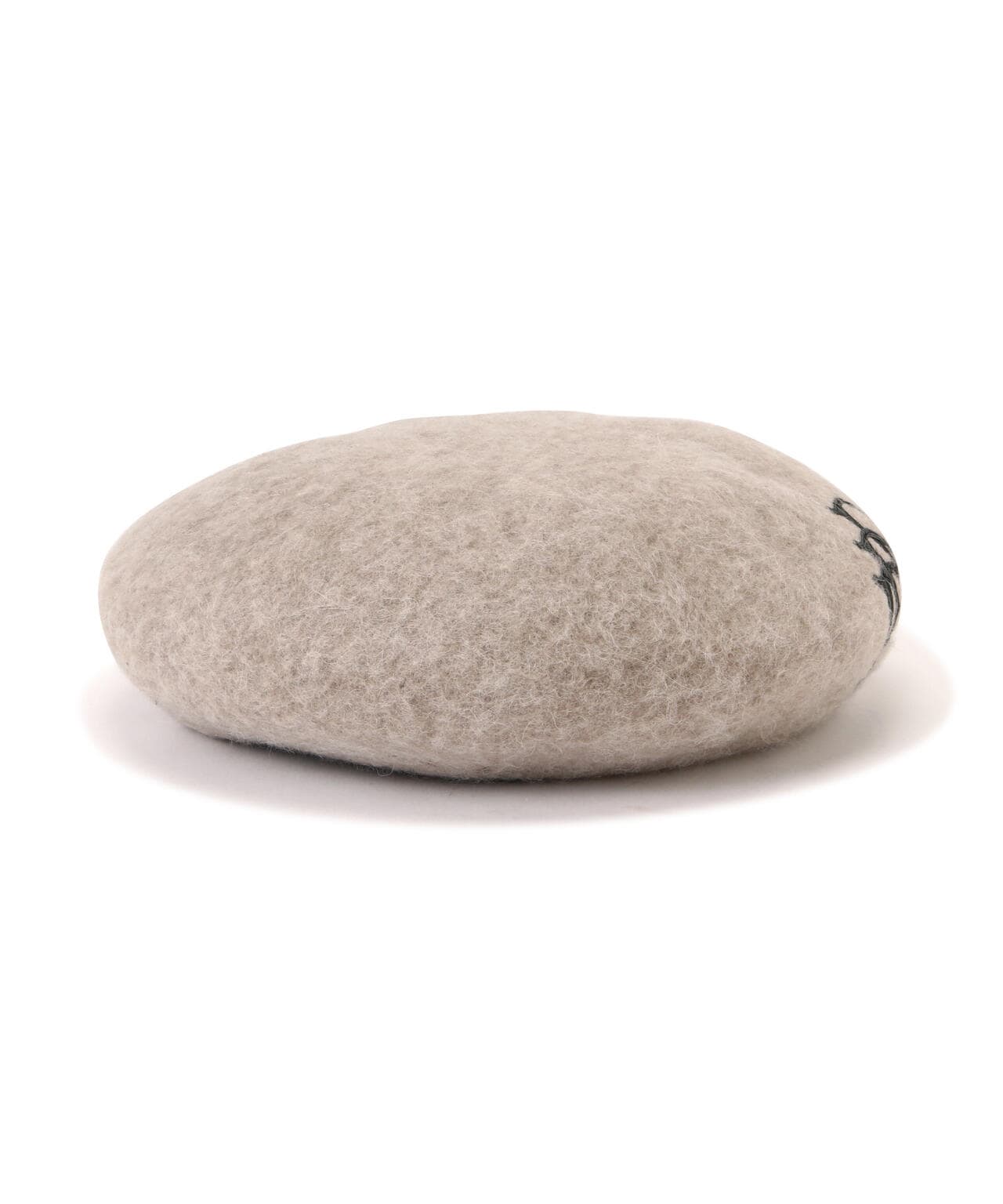 THE H.W.DOG&CO./LEATHER WAPPEN FLUFFY BERET