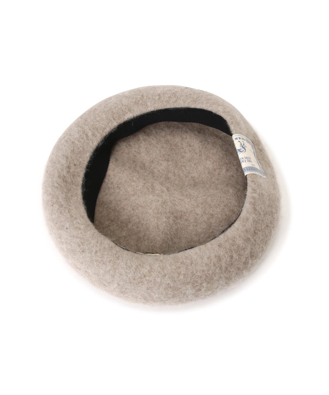 THE H.W.DOG&CO./LEATHER WAPPEN FLUFFY BERET