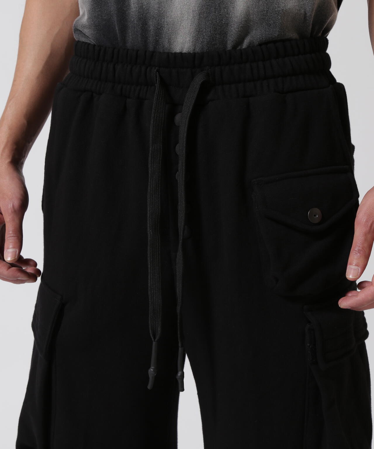KMRii/ケムリ/Sweat Wide Cargo Pants
