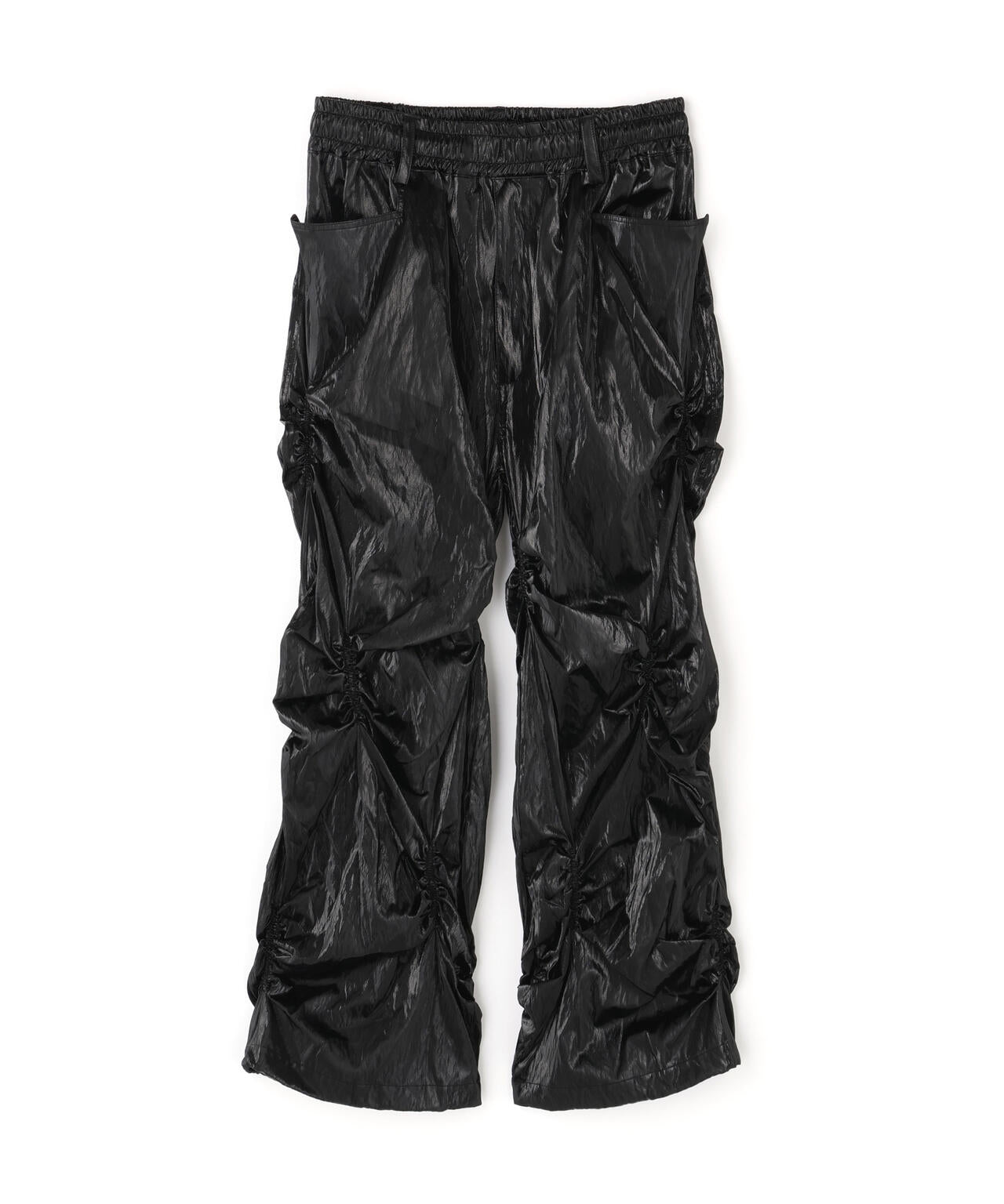 A.F ARTEFACT/エーエフ・アーティファクト/LEATER TEX GATHER WIDE PANT