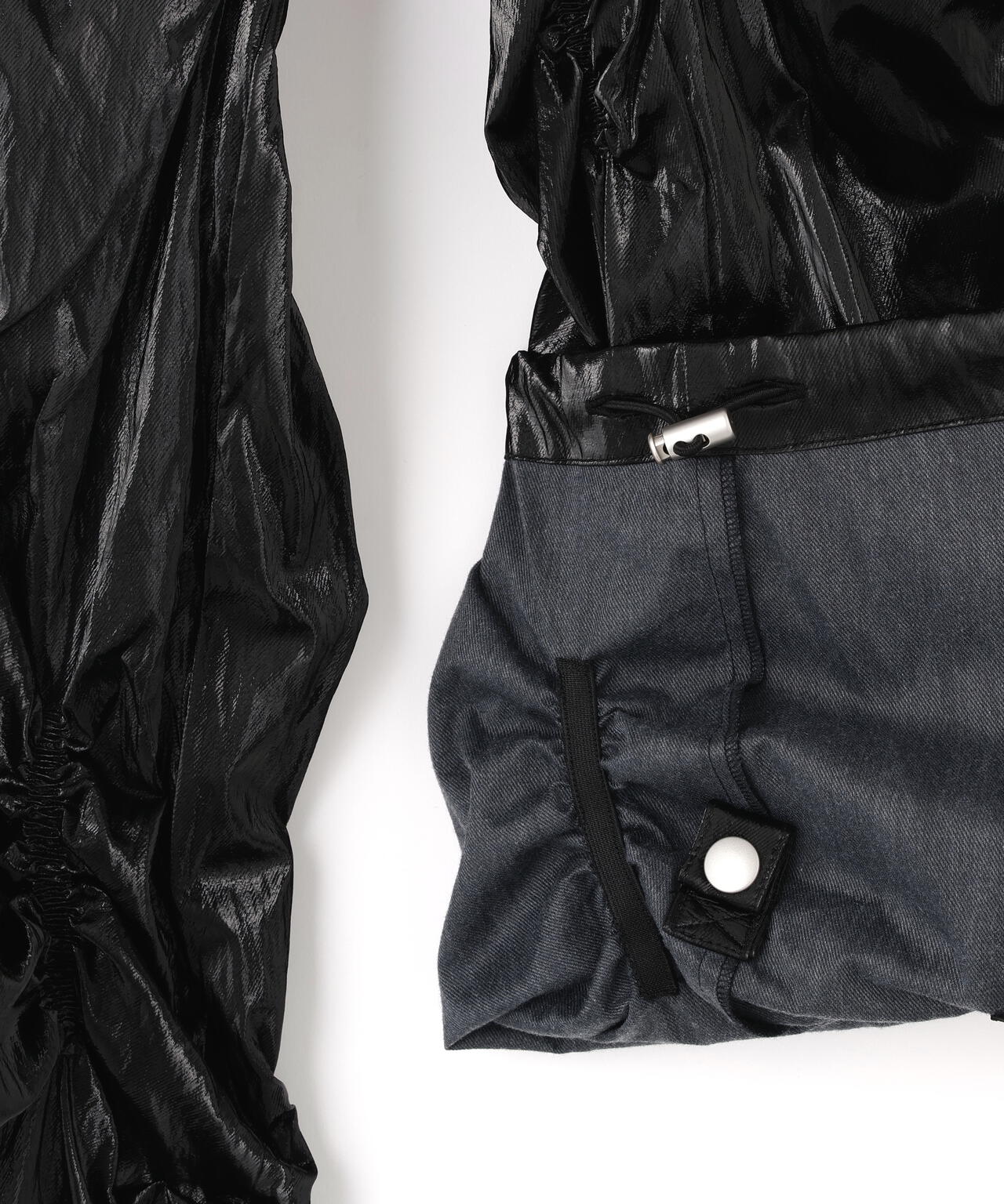 A.F ARTEFACT/エーエフ・アーティファクト/LEATER TEX GATHER WIDE PANT