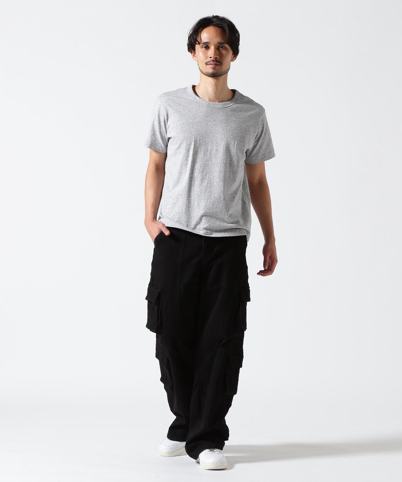 Valabasas/バラバサス/PATCH FADE  BLACK BAGGY J