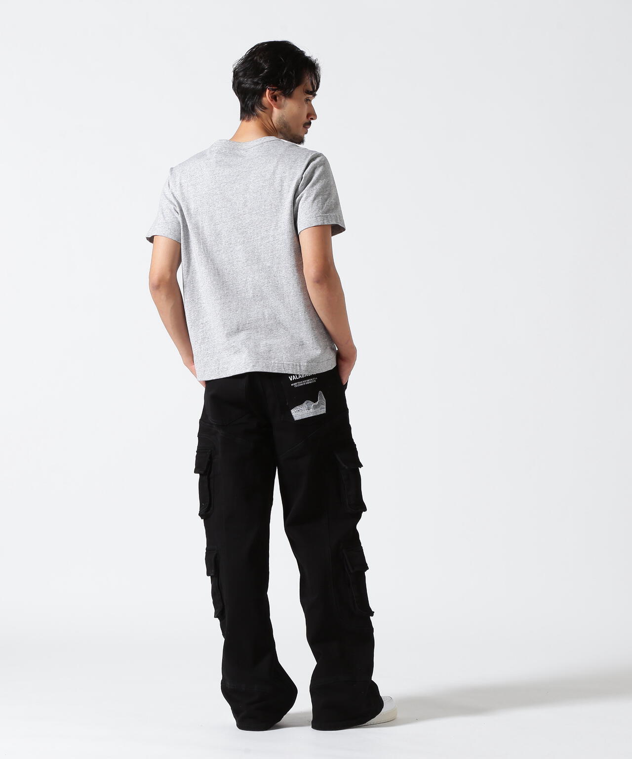 Valabasas/バラバサス/PATCH FADE  BLACK BAGGY J
