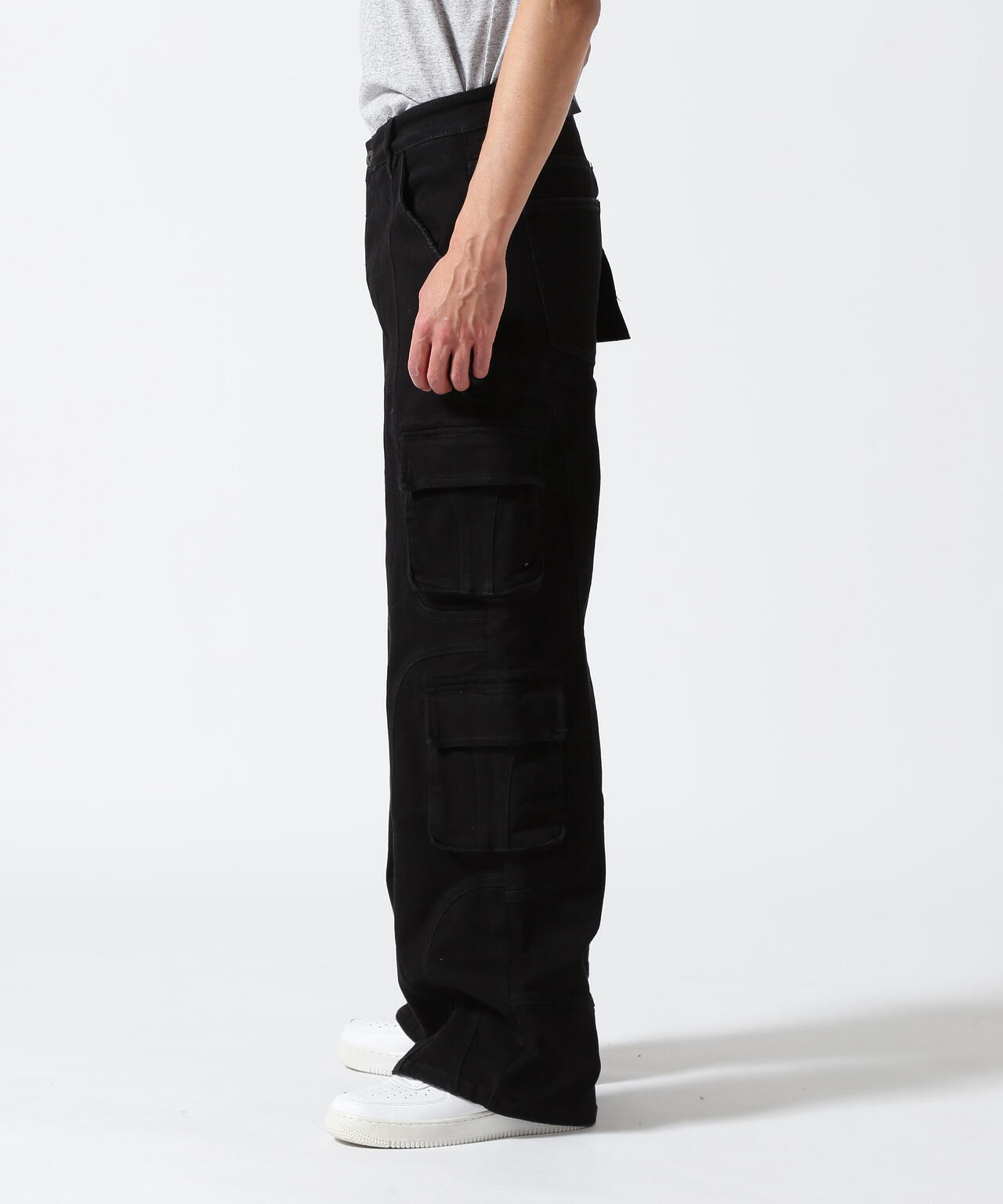 Valabasas/バラバサス/PATCH FADE  BLACK BAGGY J