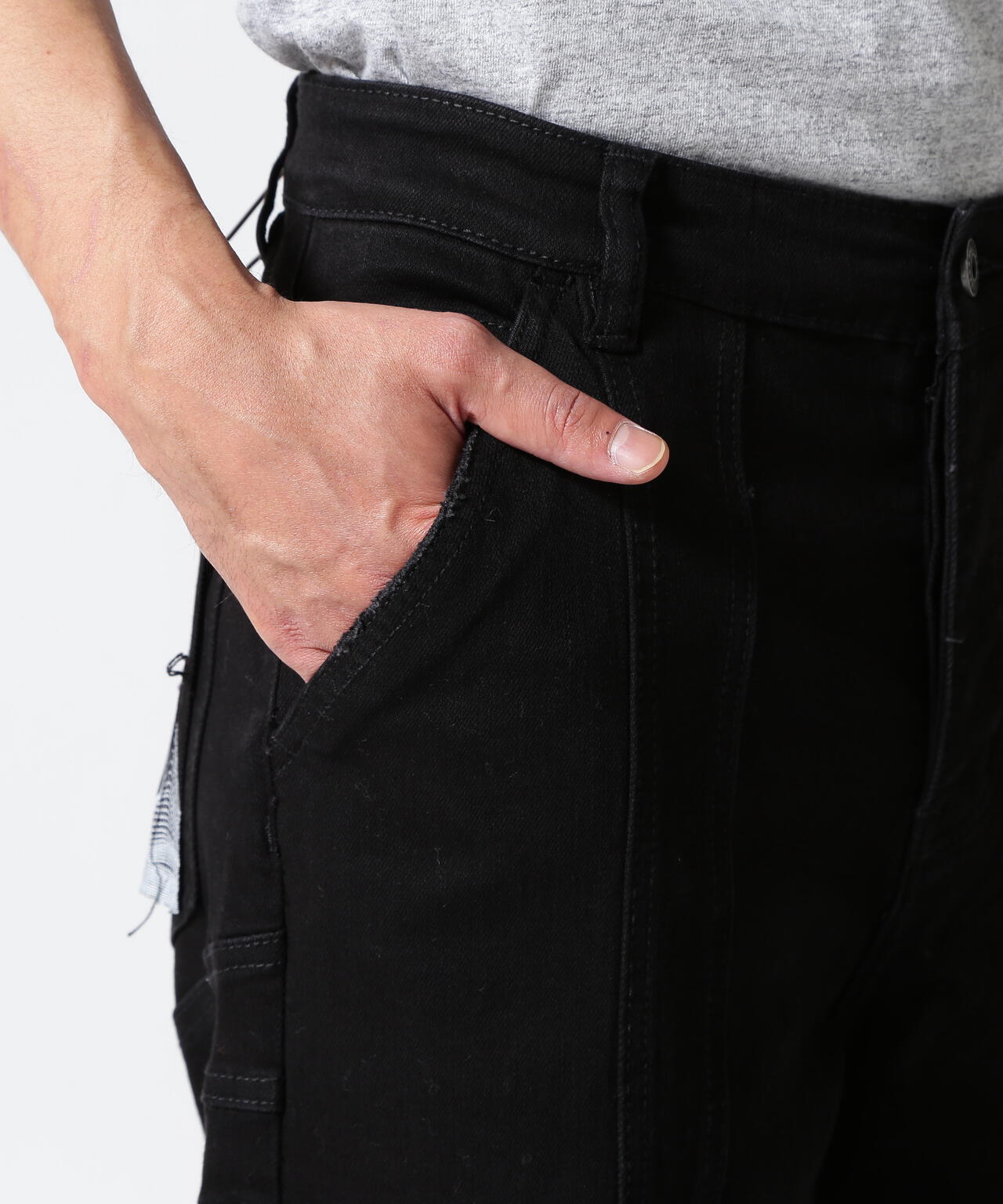 Valabasas/バラバサス/PATCH FADE  BLACK BAGGY J