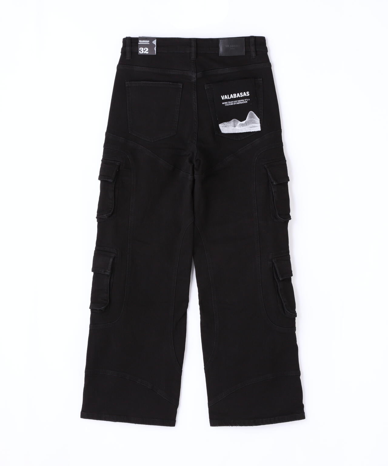 Valabasas/バラバサス/PATCH FADE  BLACK BAGGY J
