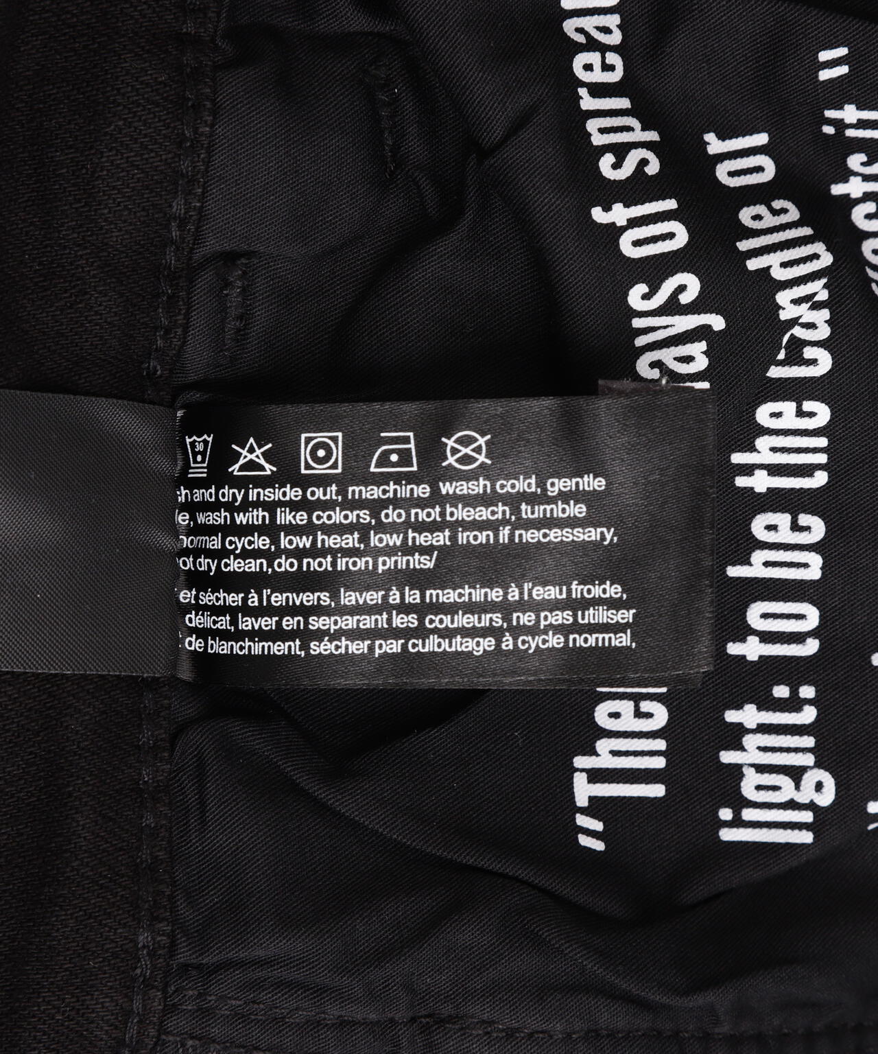 Valabasas/バラバサス/PATCH FADE  BLACK BAGGY J