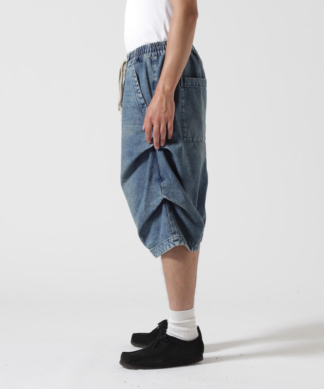 A.F ARTEFACT/エーエフ・アーティファクト/DENIM TUCK SHORTS