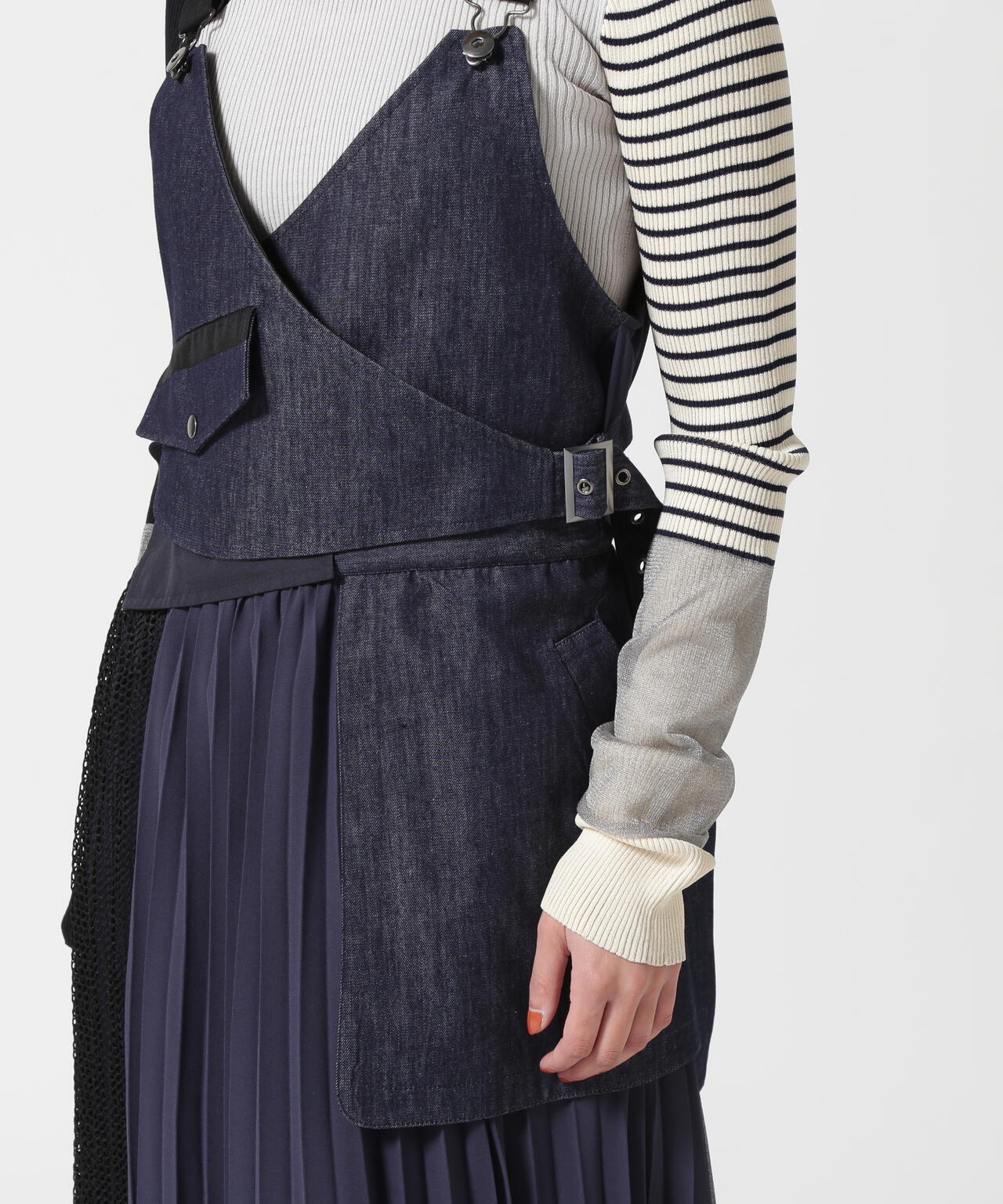 AULA AILA/アウラアイラ/DENIM COMBINATION JUMPER SKIRT