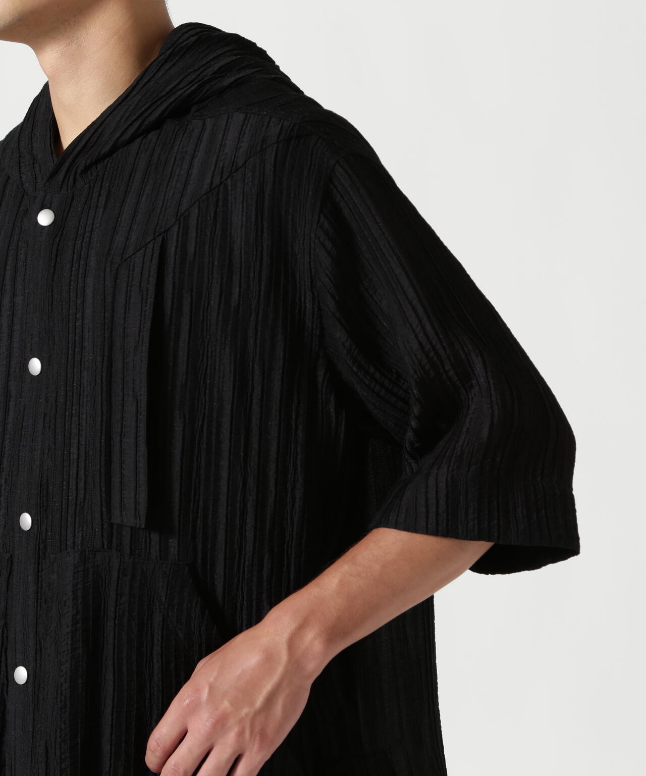A.F ARTEFACT/エーエフ・アーティファクト/SHEER YO-RYU HOODIE SHIRT
