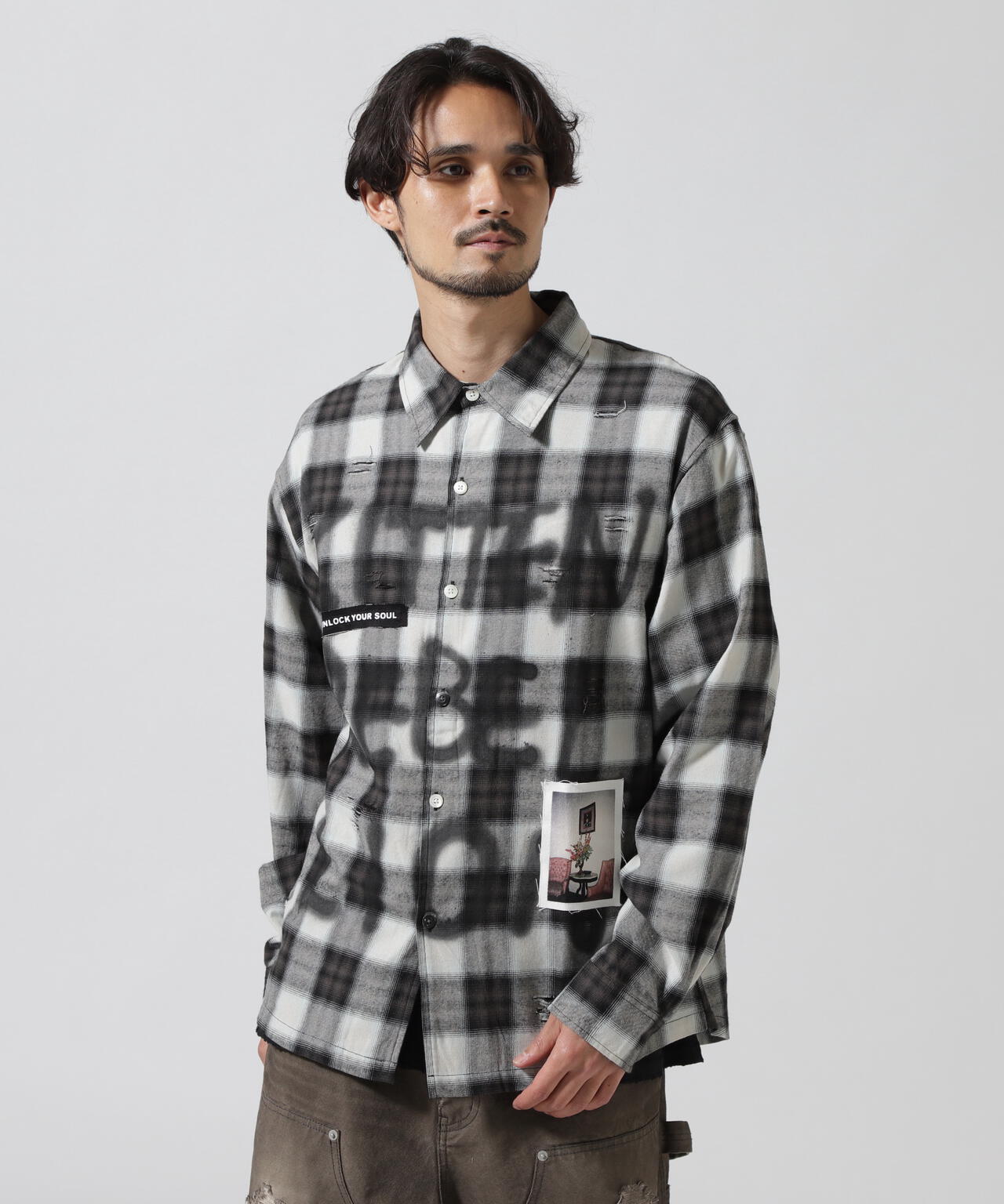 guernika/ゲルニカ/Check Shirt / Black