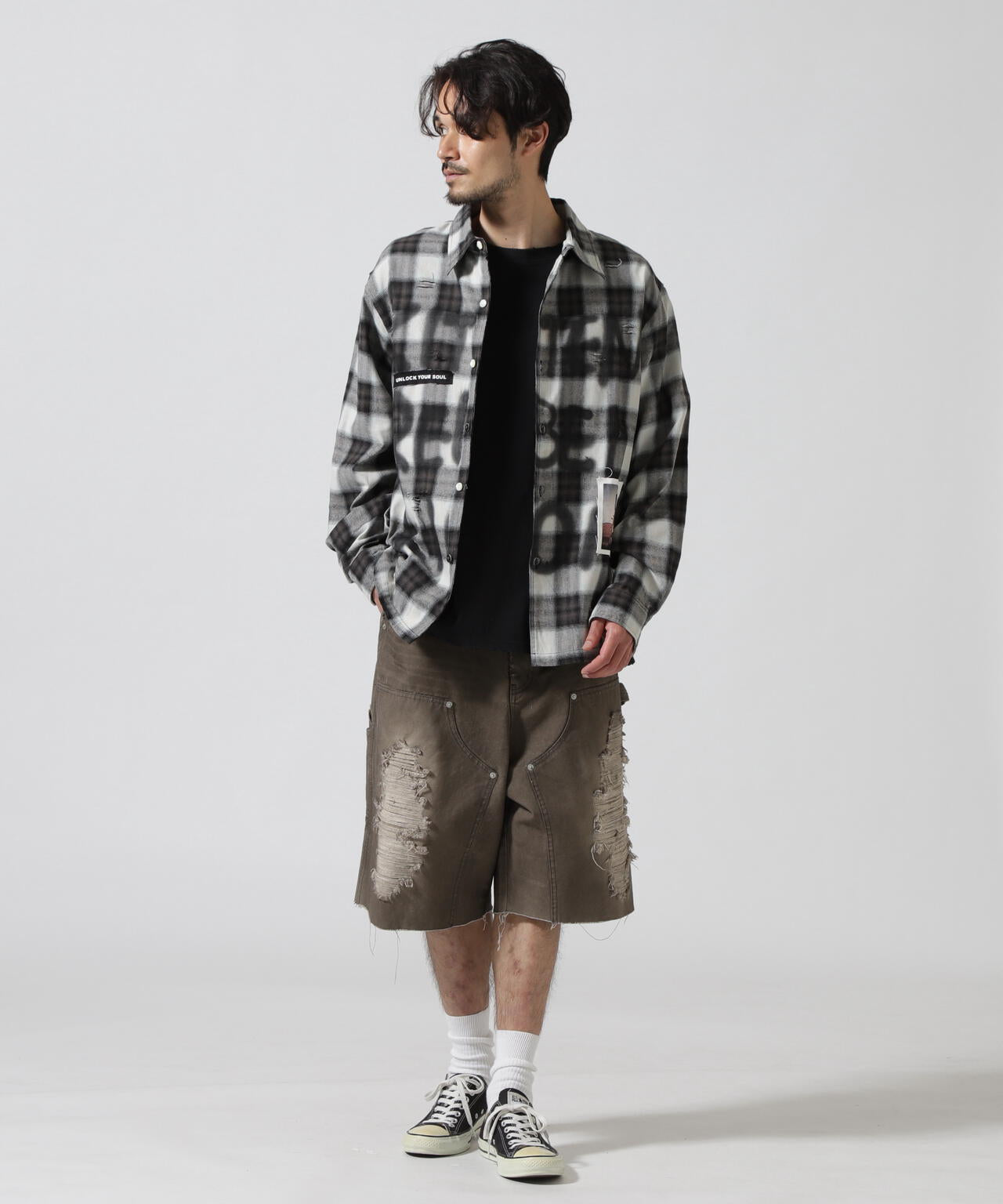 guernika/ゲルニカ/Check Shirt / Black