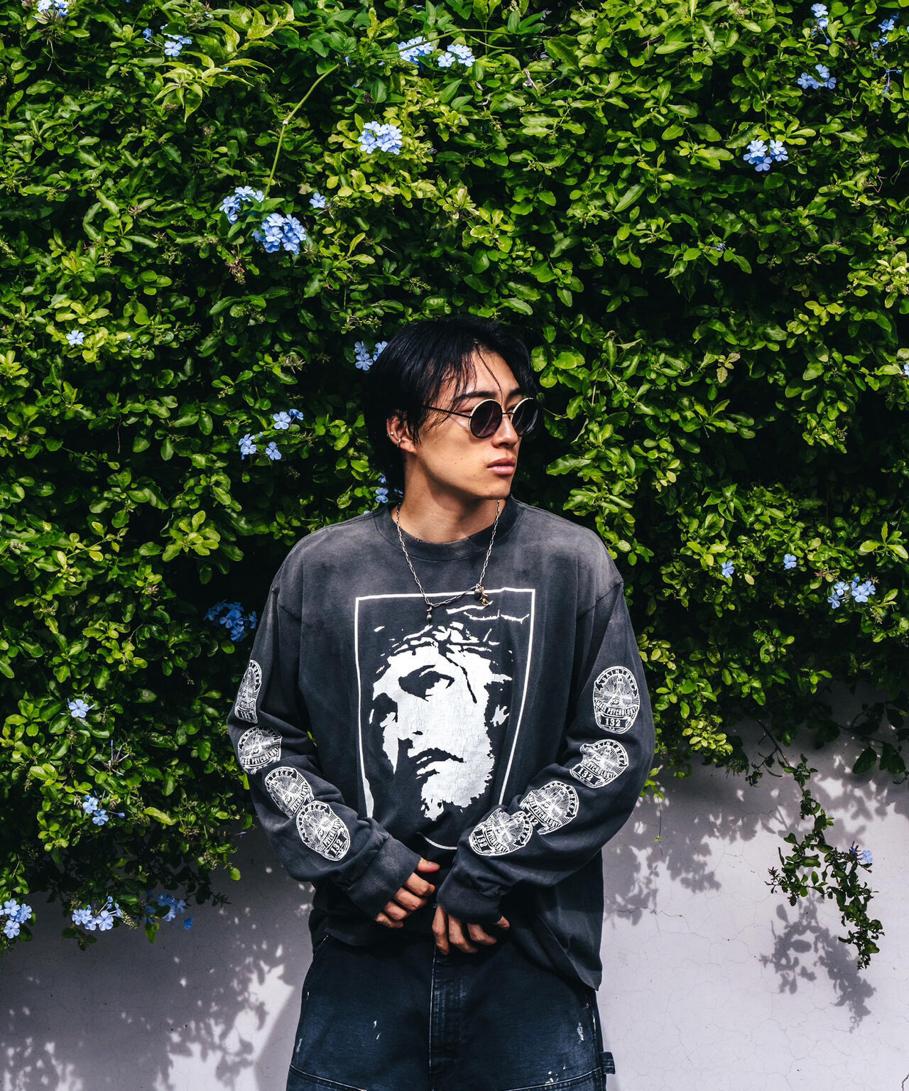SAINT MICHAEL/セントマイケル/LOVE SAINT LS TEE - BLACK