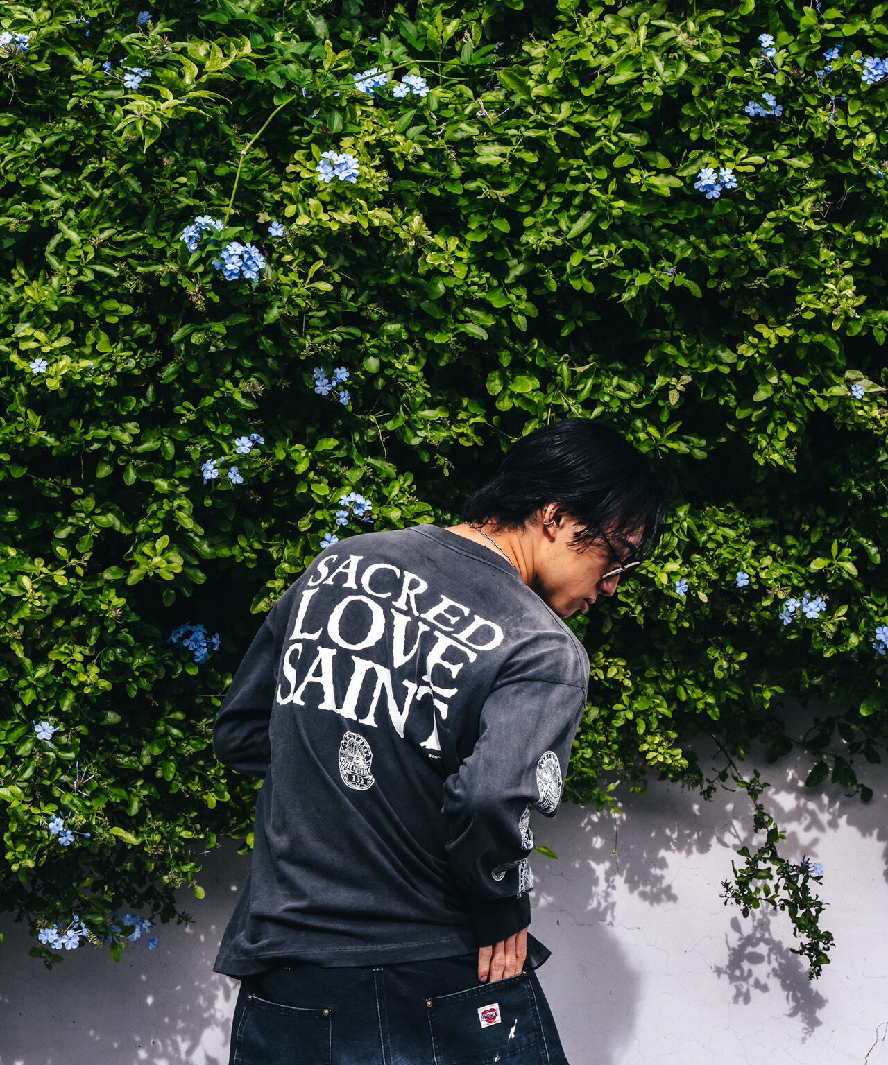 SAINT MICHAEL/セントマイケル/LOVE SAINT LS TEE - BLACK