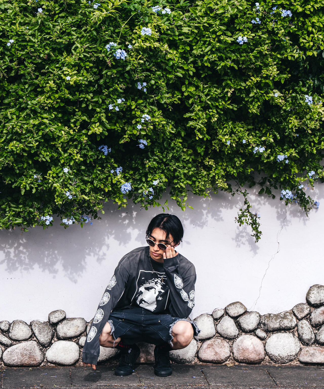 SAINT MICHAEL/セントマイケル/LOVE SAINT LS TEE - BLACK