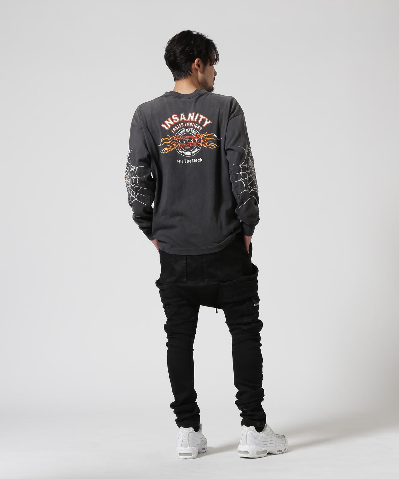 SAINT MICHAEL/セントマイケル/ML_LS TEE INSANITY BLACK
