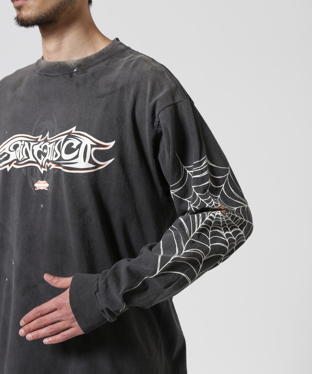 SAINT MICHAEL/セントマイケル/ML_LS TEE INSANITY BLACK