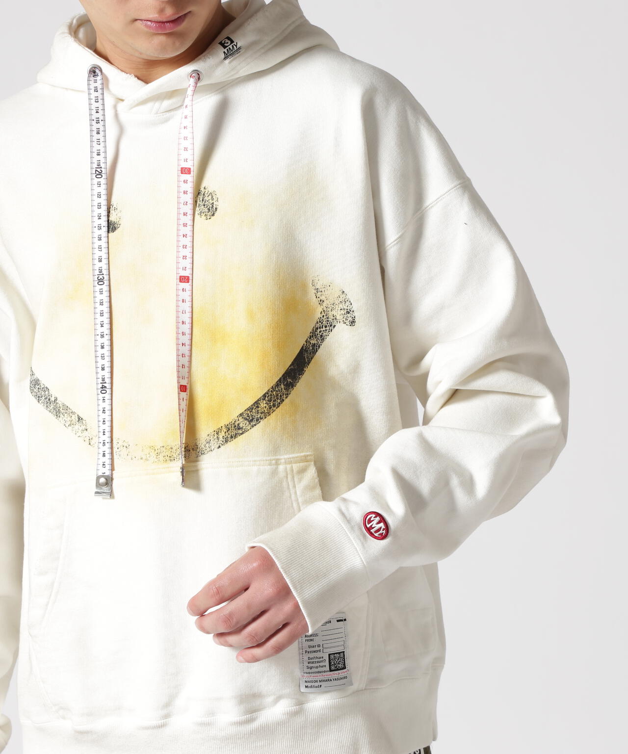 Maison MIHARAYASUHIRO/メゾン ミハラヤスヒロ/Smily Face Print Distressed Hoodie