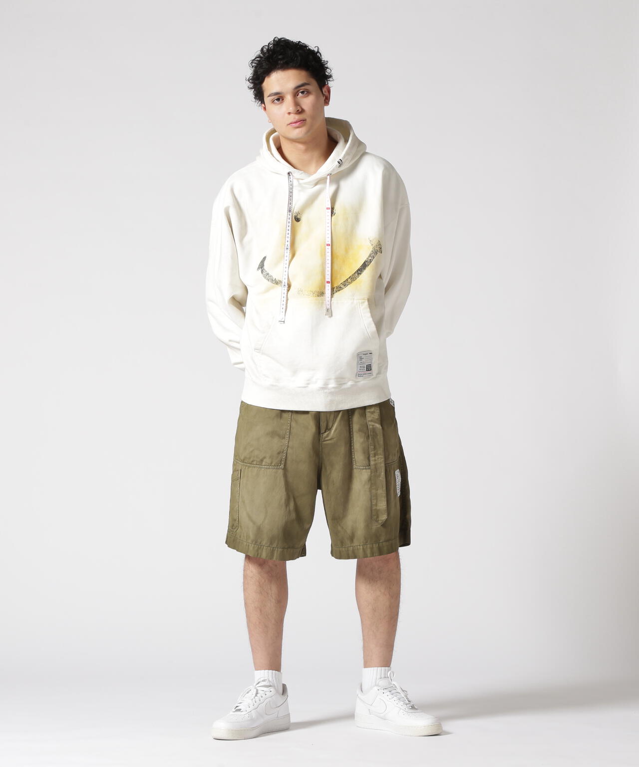 Maison MIHARAYASUHIRO/メゾン ミハラヤスヒロ/Smily Face Print Distressed Hoodie