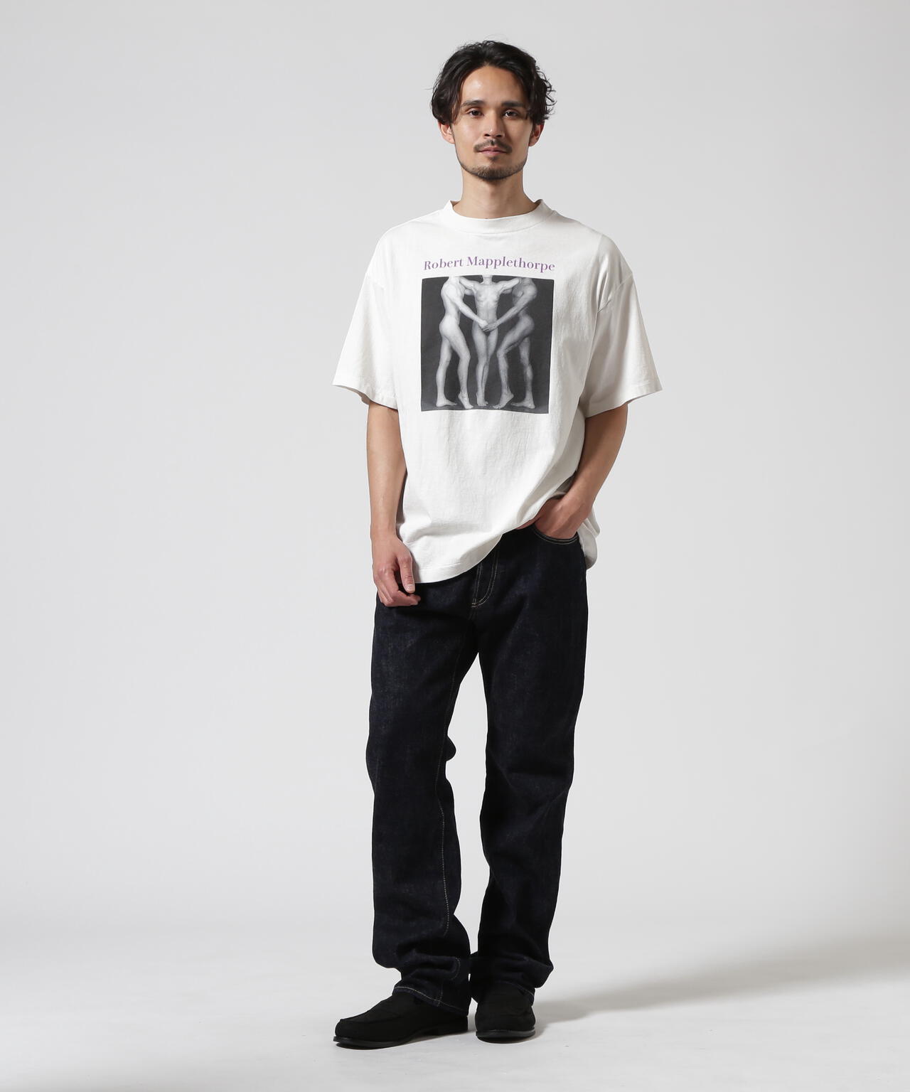 SAINT MICHAEL/セントマイケル/MT_SS TEE / EMBRACE WHITE