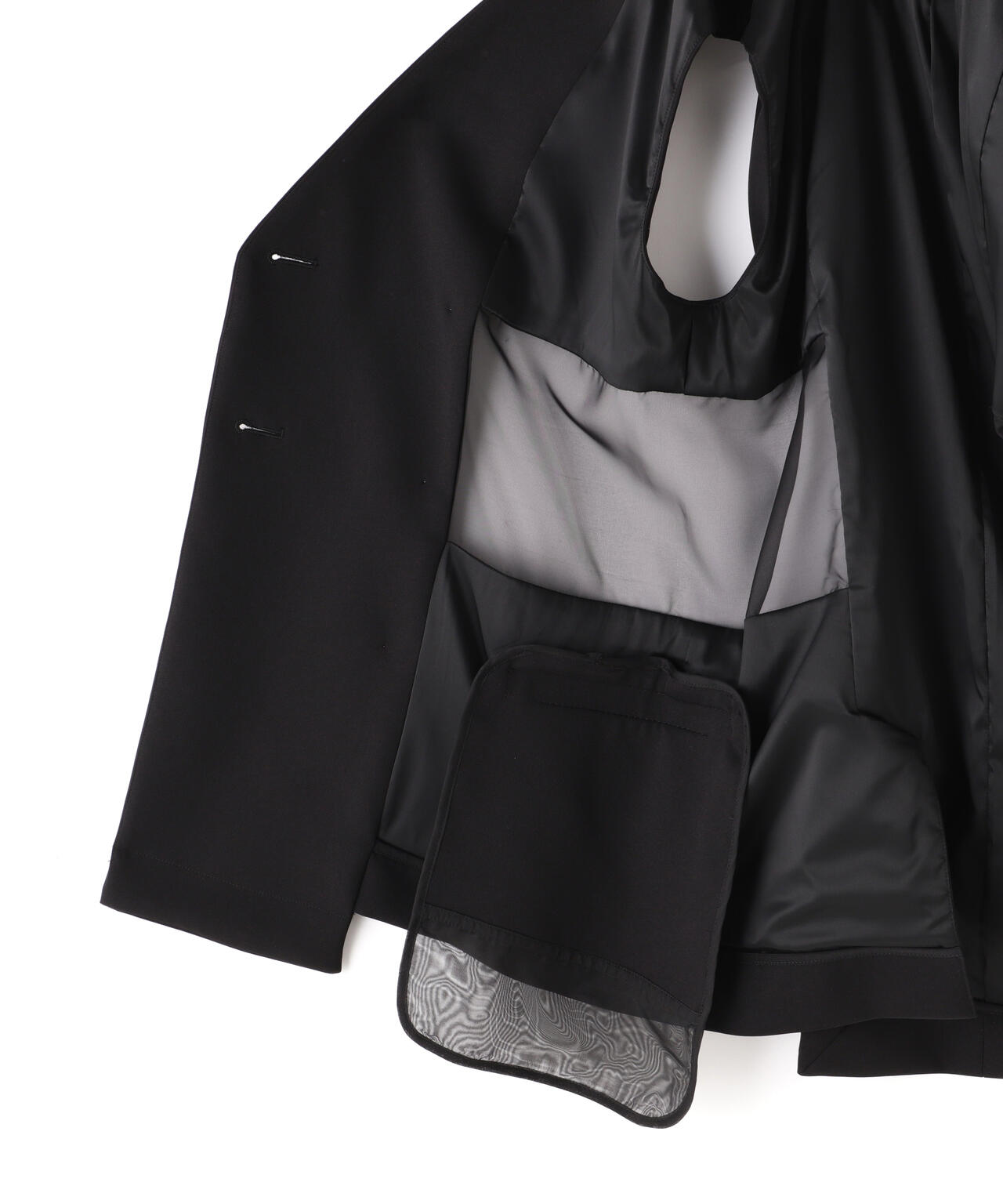 UN3D./アンスリード/SHEER LAYERED VEST/シアーレイヤードベスト