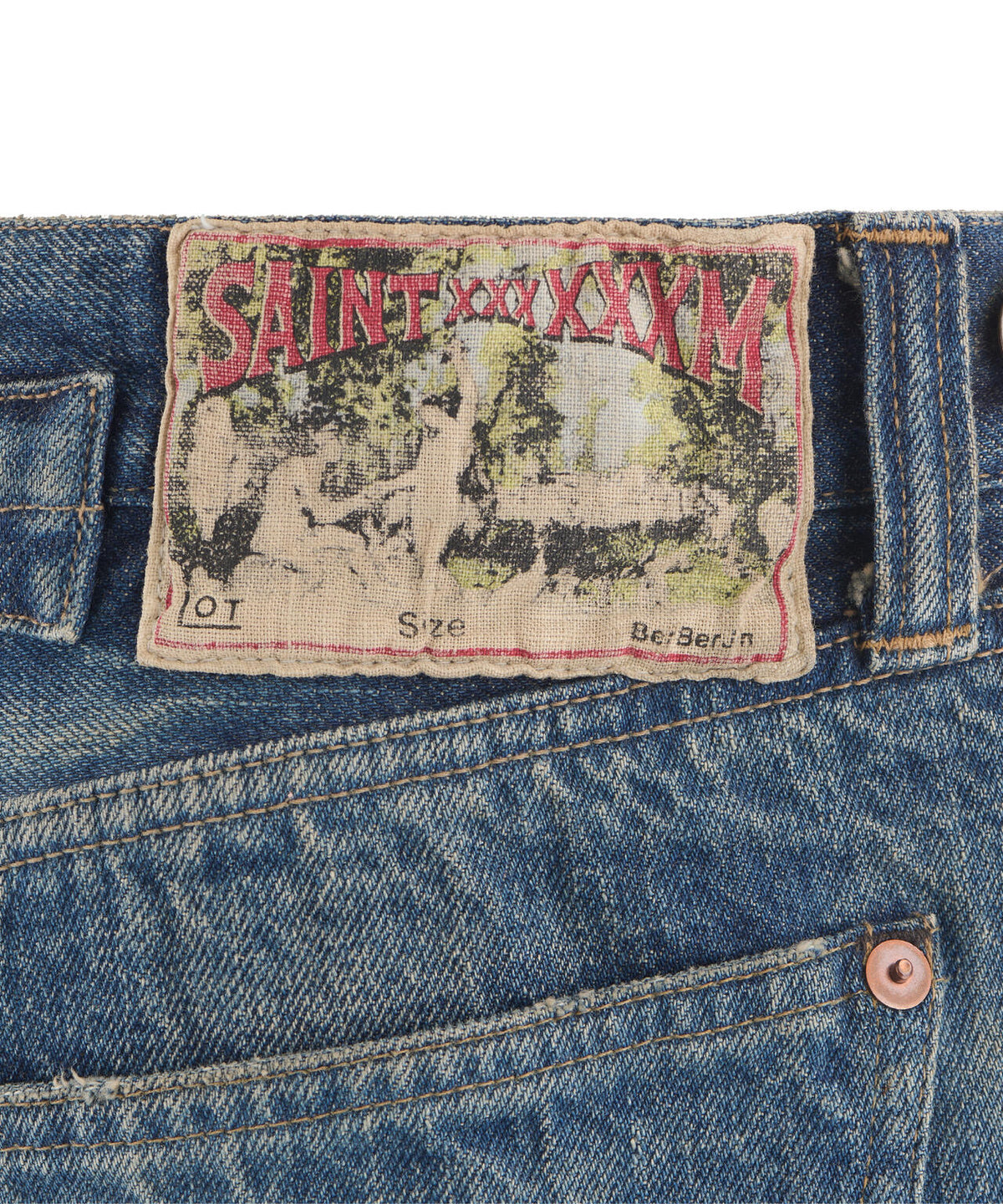 SAINT MICHAEL/セントマイケル/BB_DENIM PNT/5PKTS DAMAGE/BLUE
