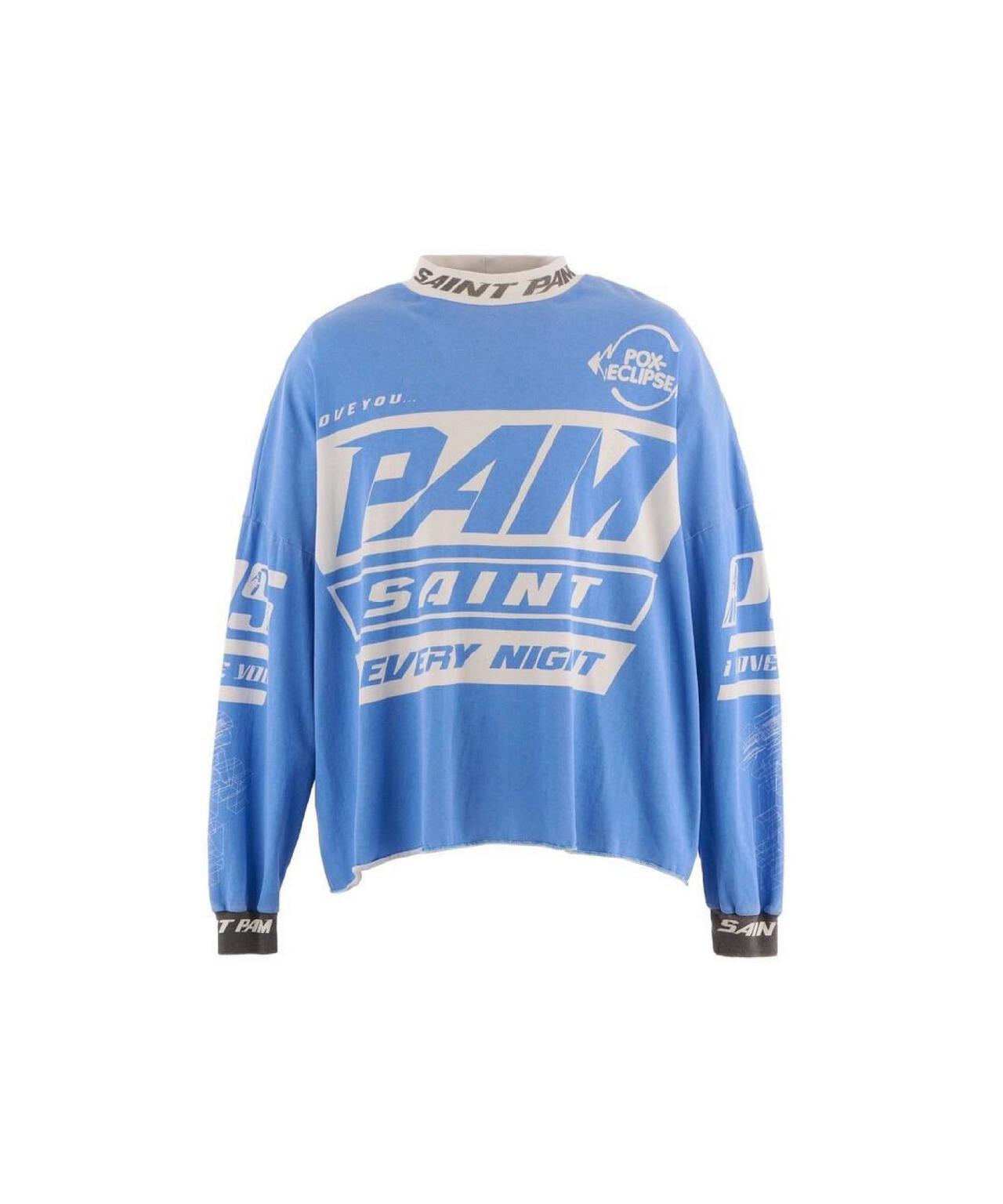 SAINT MICHAEL/セントマイケル/PAM_LS TEE/SAINT PAM/BLUE