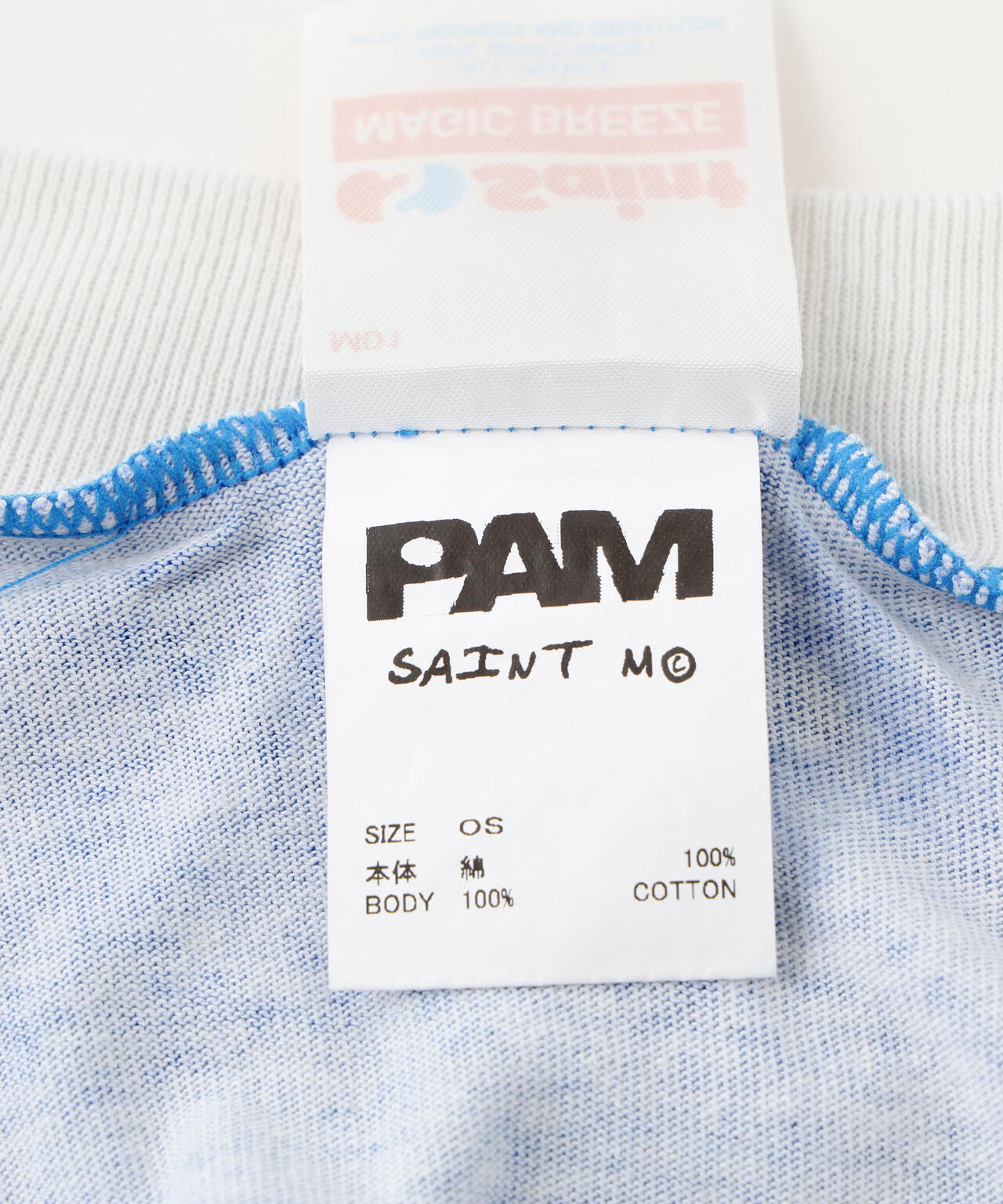 SAINT MICHAEL/セントマイケル/PAM_LS TEE/SAINT PAM/BLUE