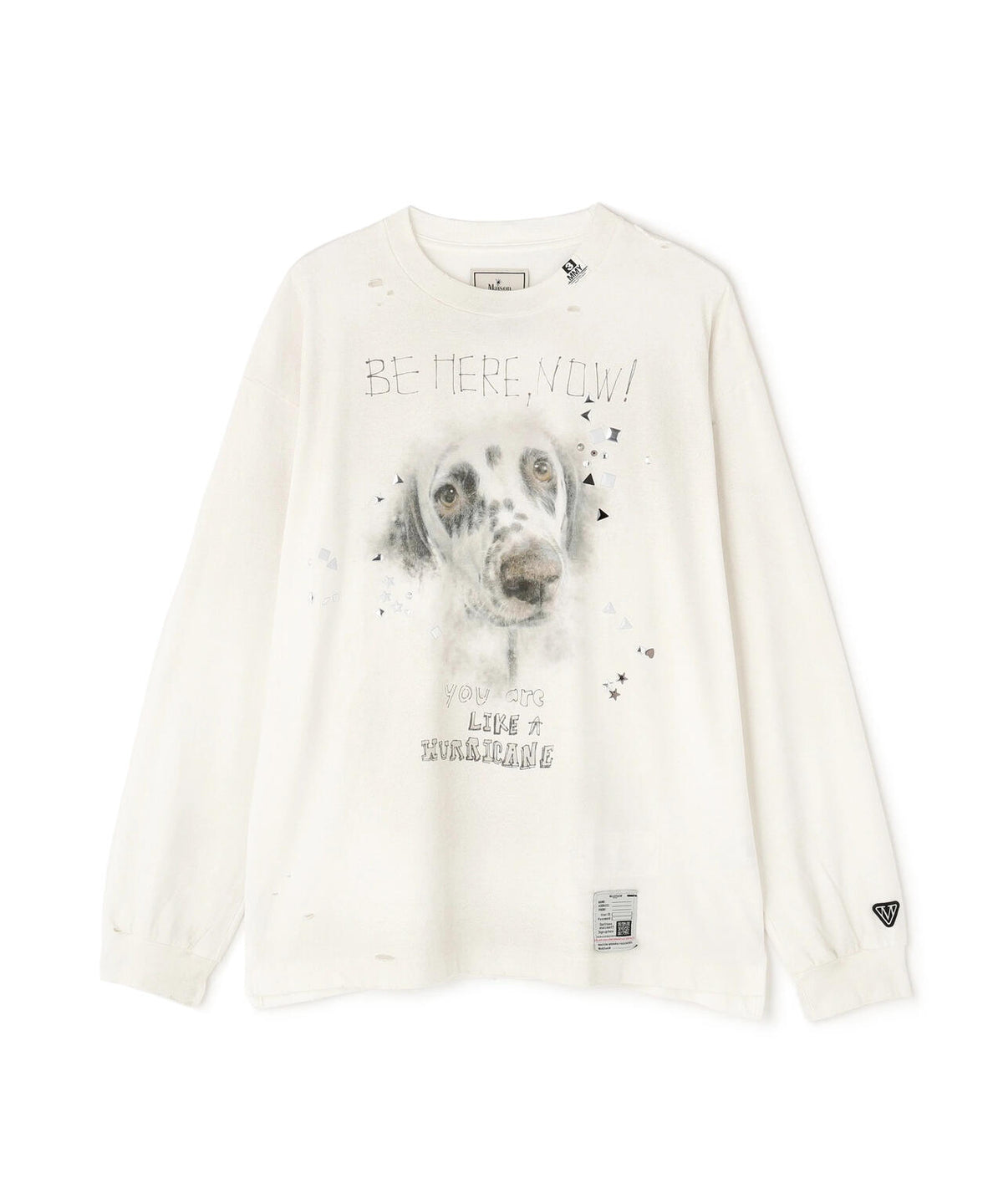 Maison MIHARAYASUHIRO/メゾン ミハラヤスヒロ/EMBELLISHED DISTRESSED L/S TEE