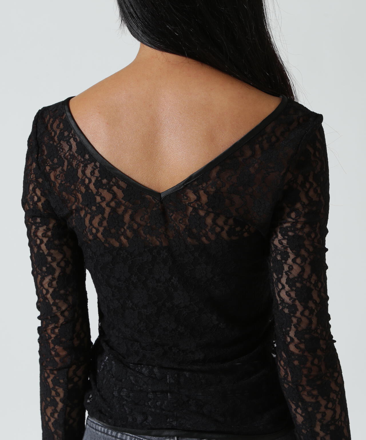 MITSUKI/ミツキ/LACE V NECK TOPS