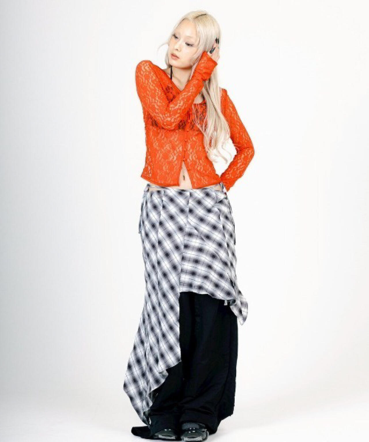 MITSUKI/ミツキ/LACE V NECK TOPS