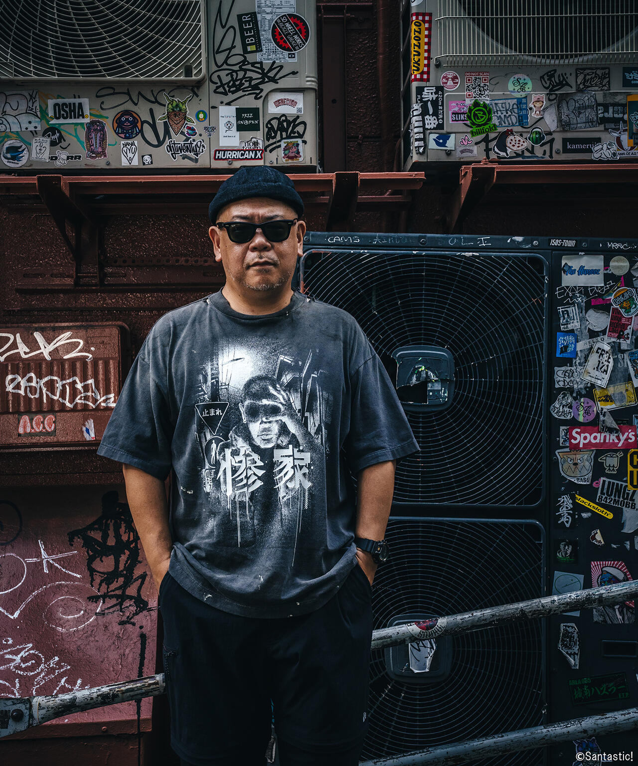 SAINT MICHAEL/セントマイケル/GS_SS TEE/惨家-zange-/BLACK