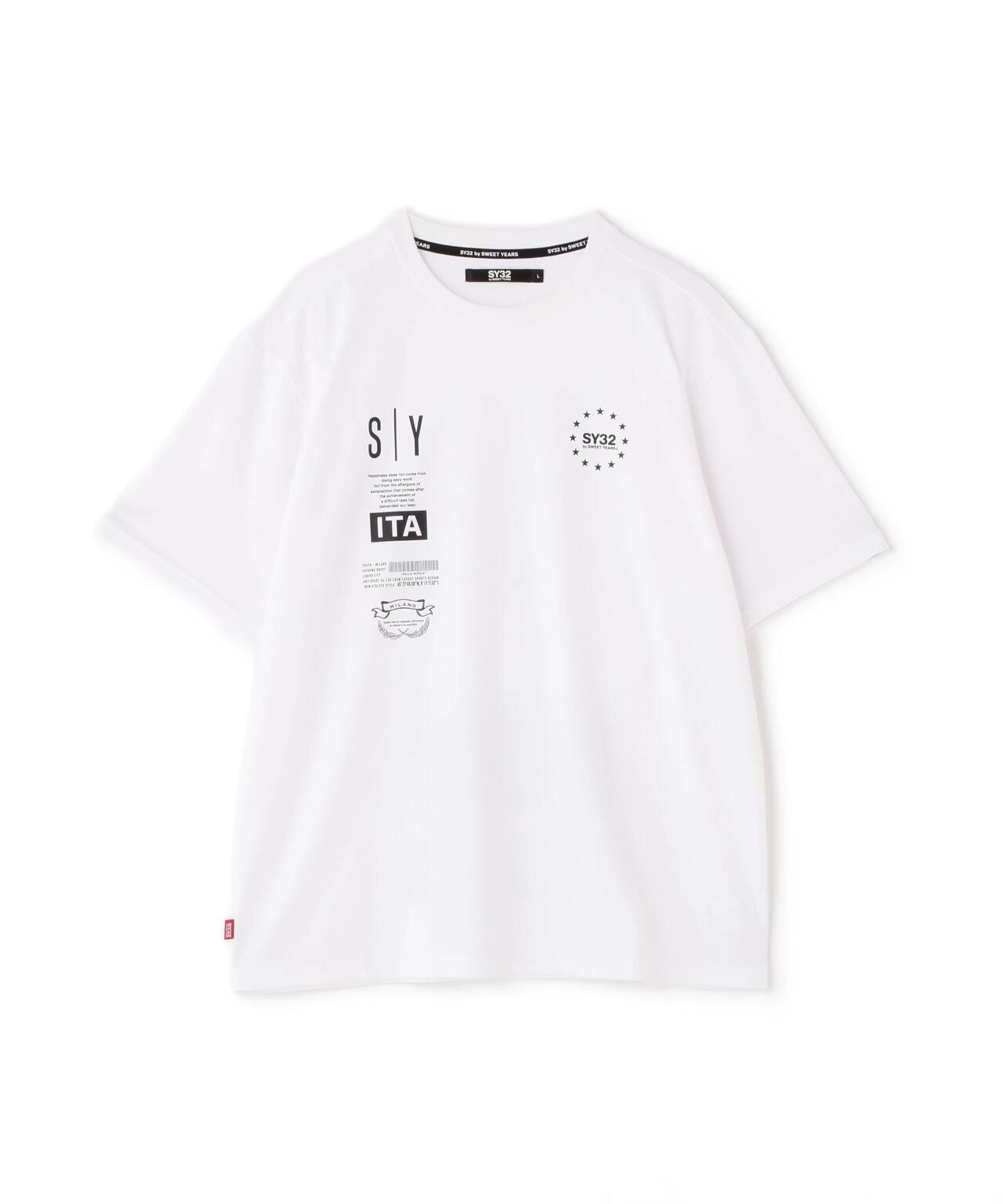 SY32 by SWEET YEARS/エスワイサーティトゥ バイ スィートイヤーズ/MULTI LOGO GRAPHIC TEE