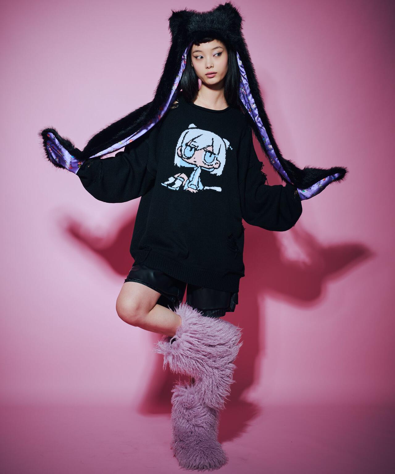 ANNA SUI NYC/アナ スイ エヌワイシー/『×寺田てら』TERAキャットファーマフラー
