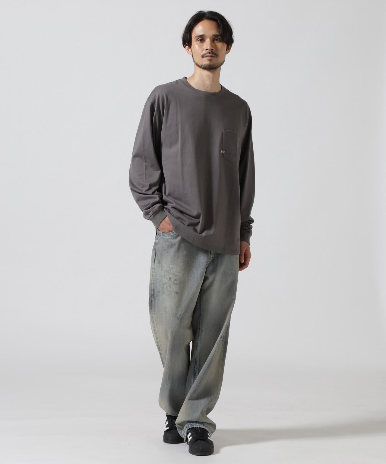 DENHAM/デンハム/7 POCKET LS TEE